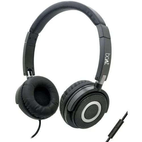 Image of boAt Bassheads 900 Wired On Ear Headphones with Mic (Carbon Black)