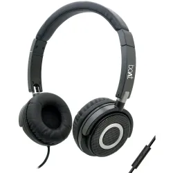 boAt Bassheads 900 Wired On Ear Headphones with Mic (Carbon Black)