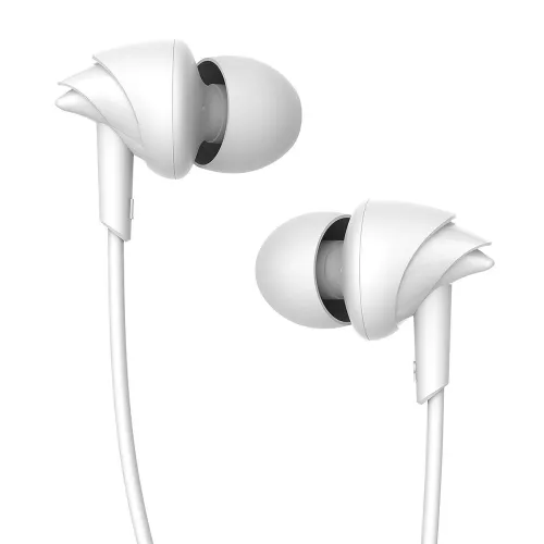 Image of boAt Bassheads 100 in Ear Wired Headphones with Mic (White)