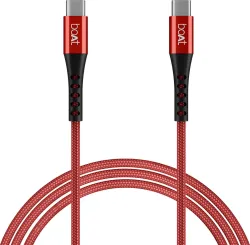 boAt C600 Type-C Cable 1.5m (5A Fast Charging, Metal Build, Red)