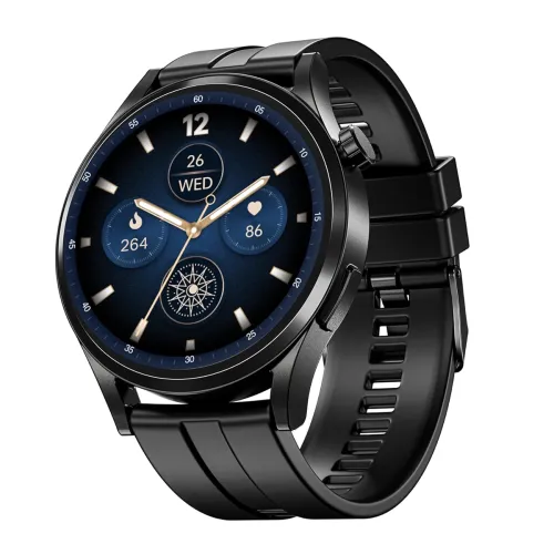 Image of Boat Chrome Horizon, Premium Metal Body, Video Watch Faces, 1.51”(3.83cm) AMOLED Round Display