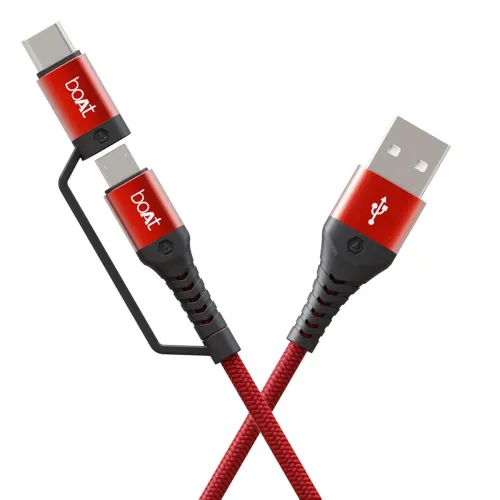 Image of Boat Deuce USB 300 2 in 1 Type-C & Micro USB Cable