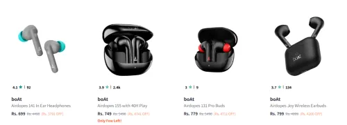Image of Boat Earbuds starting @ ₹699