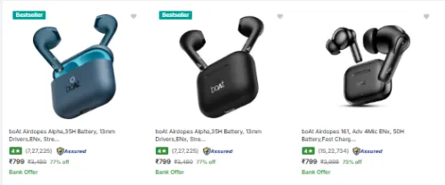Image of Boat Earbuds starting @₹799