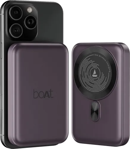 Image of boAt EnergyShroom PB331 10000mAh Power Bank with 22.5W Wired & 15W Wireless MagSafe Charging,