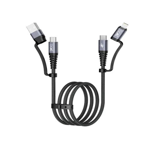 Image of boAt FlexiCharge 400 4-in-1 Cable with USB-A Type-C & Lightning Port 60with3A PD Fast Charging