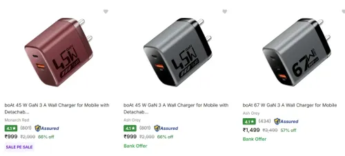 Image of BoAt Gan 3 A Charger starting at ₹999