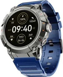boAt Lunar Atlas, GPS Tracking, 1.39inch Display, Rugged Body, Functional Crown Smartwatch (Phantom Blue Strap, Free Siz