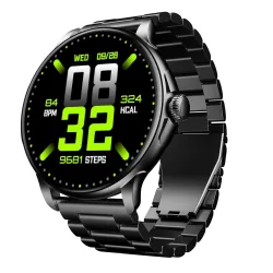 BoAt Lunar Oasis AMOLED Fitness Smart Watch Steel Black