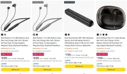 Boat neckband & Earbuds upto 80% discount