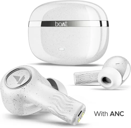 Image of boAt Nirvana Ion 32dB Active Noise Cancellation, 120HRS, Bionic Mode, HIFI5 Bluetooth  (Quartz white, True Wireless)