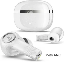 boAt Nirvana Ion 32dB Active Noise Cancellation, 120HRS, Bionic Mode, HIFI5 Bluetooth  (Quartz white, True Wireless)