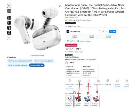 Image of boAt Nirvana Space earbuds