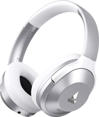 Image of boAt Nirvanaa 751 ANC Hybrid Active Noise Cancellation Bluetooth Headset (Sterling Silver, On the Ear)