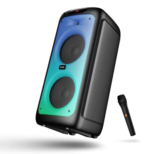 Image of boAt Partypal 390 / 400 Speaker w / 160 W Signature Sound, Karaoke with 2 Microphone Input Ports, Up to 6 hrs Playtime, 