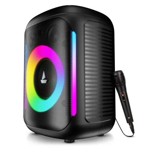 Image of Boat 2025 Launch PartyPal 30, 25W Signature Sound, RGB LEDs, Wired Mic for Karaoke, Up to 6H Battery, TWS Mode, Multi Co