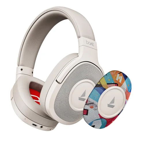 Image of boAt Rockerz Plus 550, Customizable Earcups, 100H Battery, 50mm Drivers, Dual Pair, Stream Ad Free Music via App Support
