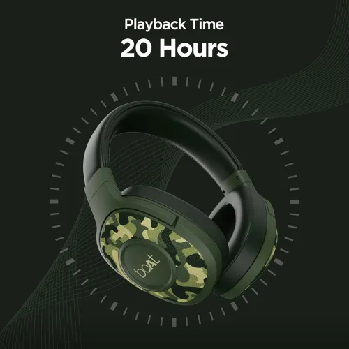 Image of boAt Rockerz 558 Bluetooth Wireless Over Ear Headphones with Mic Upto 20 Hours Playback, 50MM Drivers, Soft Padded Ear C