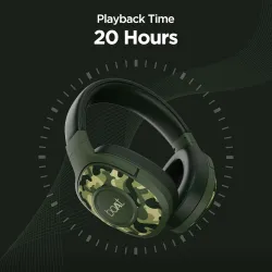 boAt Rockerz 558 Bluetooth Wireless Over Ear Headphones with Mic Upto 20 Hours Playback, 50MM Drivers, Soft Padded Ear C