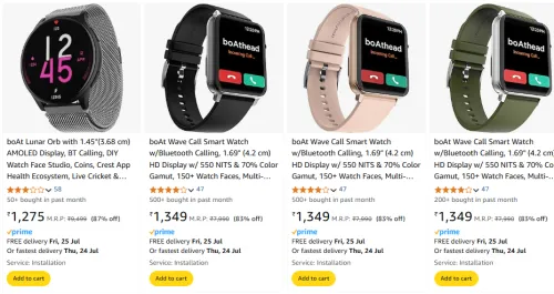 Image of boAt Smart Watch Flat 87% Discount 