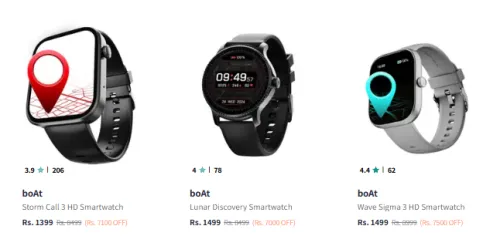 Image of Boat Smart Watch at Minimum 70% Discount