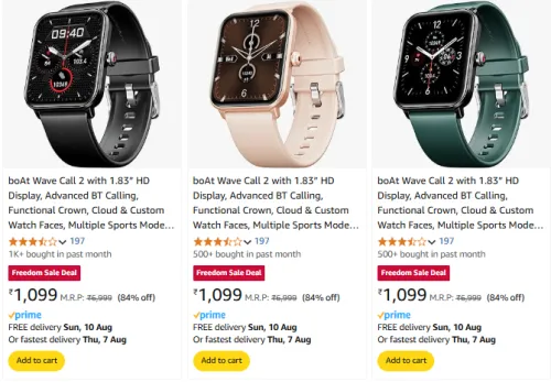 Image of boAt Smart Watch Starting @ ₹1099