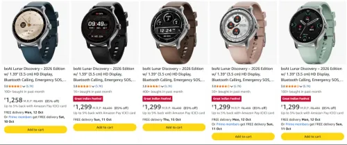 Image of boAt Smart Watches at minimum 85% Discount
