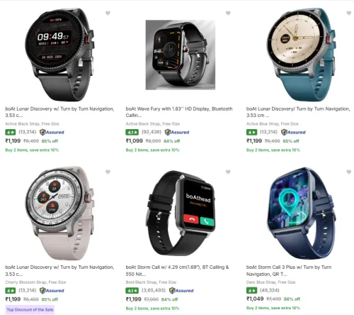 Image of boAt Smartwatch @ Minimum 80% Discount 