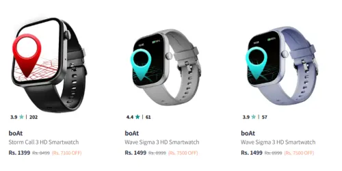 Image of Boat Smartwatches at minimum 80% Discount