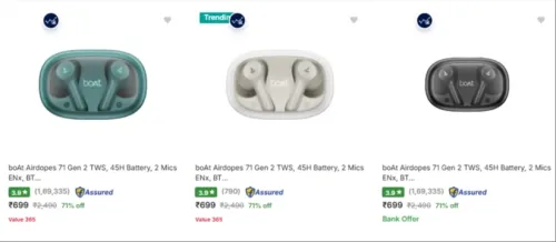 Image of boAt True Wireless at minimum 71% Discount
