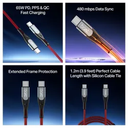 boAt Type C to C 65W Fast Charging Cable