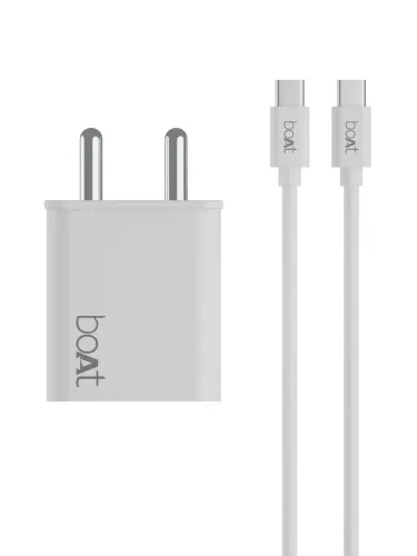 Image of boAt WCDV 22.5W Charger with Type C to C Cable 22.5W Power Delivery & 18W Quick