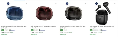 Image of boAt True Wireless Earbuds at minimum 70% Discount