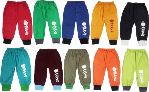 Image of BobbleKids Track Pant For Baby Boys & Baby Girls (Multicolor, Pack of 10)