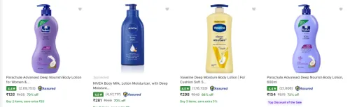 Image of Body Lotion Up to 80% Discount