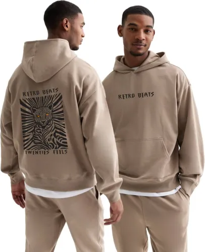 Image of Bokaro  Men Full Sleeve Printed Hooded Sweatshirt