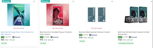 Image of Bold Care 404 Super Nano Condoms Starting Price ₹69