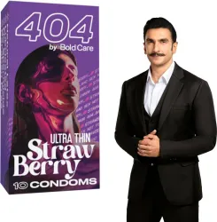 Bold Care 404 Ultra Thin Strawberry Flavored Condoms Condom (10 Sheets)