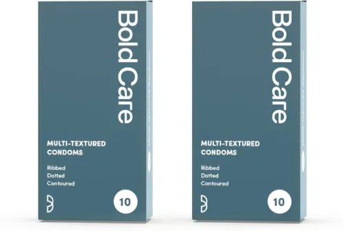 Image of Bold Care Multi-textured Condoms Condom (Set of 2, 20 Sheets)