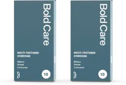 Bold Care Multi-textured Condoms Condom (Set of 2, 20 Sheets)