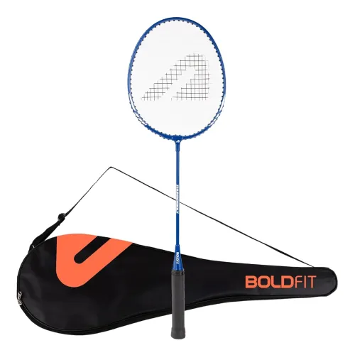 Image of Boldfit Aluminium Beginner Badminton Racket – Blue