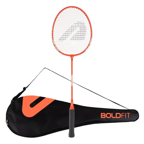 Image of Boldfit Badminton Rackets for Beginners, Adults Aluminium Shuttle Bat with Full Cover Bag Badminton Racket for Practice 