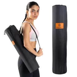 Boldfit Black Polyester Exercise Carrier Drawstring Bag 