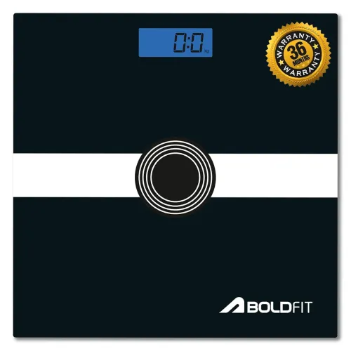 Image of Boldfit Weight Machine for Home Digital Weighing Machine for Human Body with LCD Display Max Weight Capacity 180Kgs (Bat