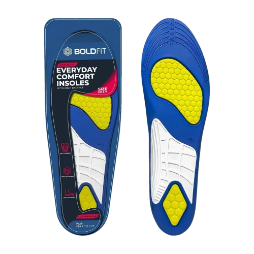 Image of BOLDFIT insole for men women shoe sole pad shoe pad for women men gel insole for men Ankle Support (Blue)