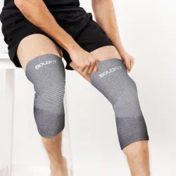 BOLDFIT Grey Knee Support for Pain Relief