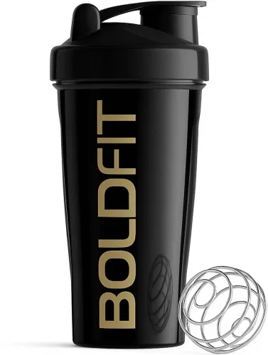 Image of BOLDFIT Gym Bottle , Shaker Bottles for Protein Shake 100% Leakproof 700 ml Plastic Shaker  (Pack of 1, Black)