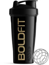 BOLDFIT Gym Bottle , Shaker Bottles for Protein Shake 100% Leakproof 700 ml Plastic Shaker  (Pack of 1, Black)