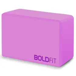 Boldfit High Density Foam Yoga Block for Stretching & Balancing - Premium Accessory for Women & Men - Purple
