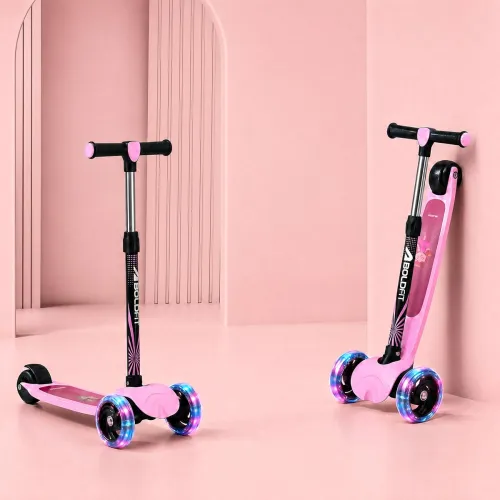 Image of Boldfit Kids Scooter 3 Wheel Kick Scooty for Kids (Above 5 Years) Foldable 4 Adjustable Height Toys for Boys & Girls